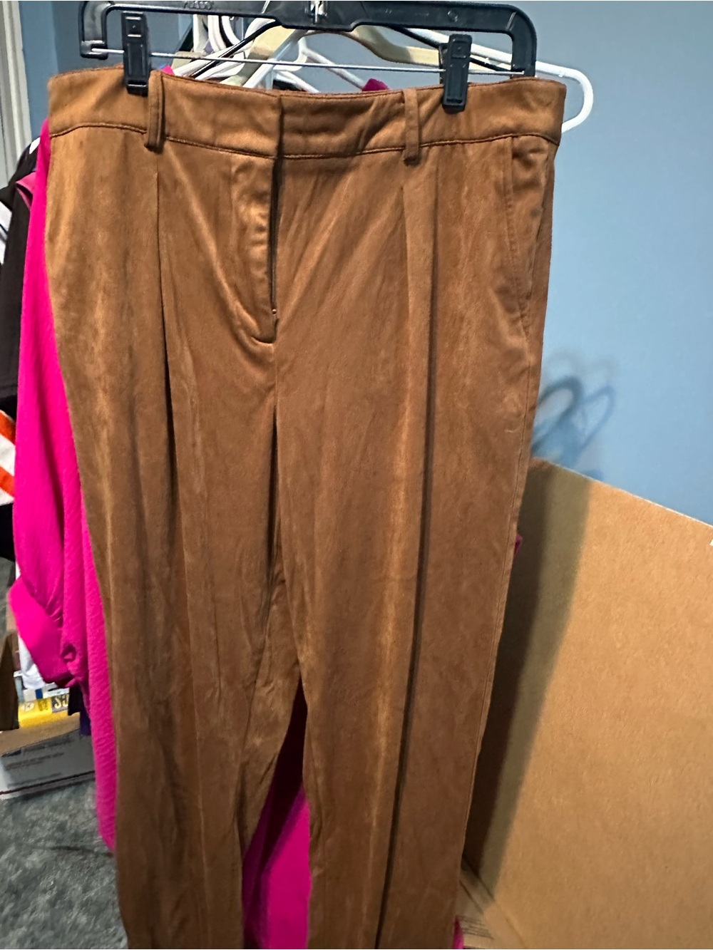 Calvin Klein Brown High-Waist Tailored Trousers